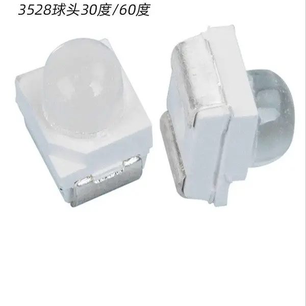 交通信号灯超高亮2835带透镜凸头led贴片光源 2835球头红光灯珠