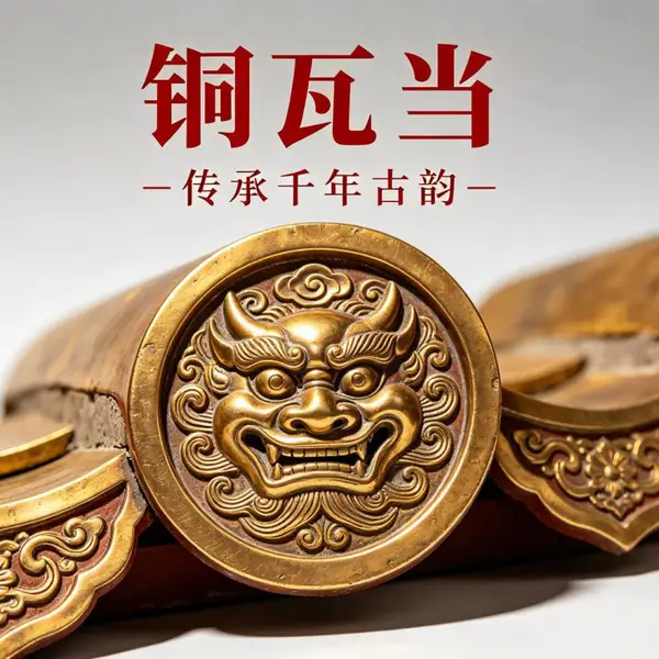 古建屋檐瓦金属铜瓦当设计定做铝板浮雕雕刻仿铜