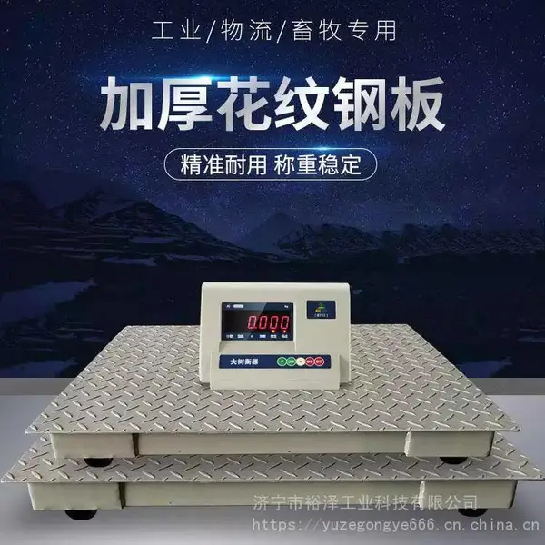 电子地磅秤1-3吨称猪称牛小型地磅称物流工业5吨带围栏2吨地磅秤