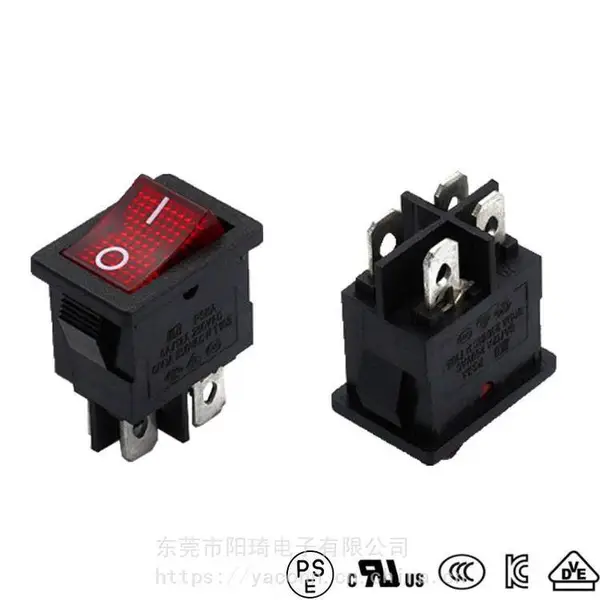 PS8A-4系列船型开关 带VDE认证IO电源插座 翘板开关