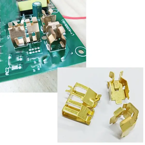 万用口通用插头插座PCB板导电铜弹片 移动电源插座铜片 插座配件厂 定制插座插套金件 铜件冲压厂