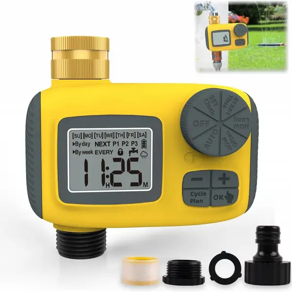 新品3组浇花定时器庭院园林自动浇水灌溉控制器定时阀门