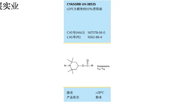上海CYTEC光稳定剂CYASORB THT4611 诚信经营 上海璞展实业供应