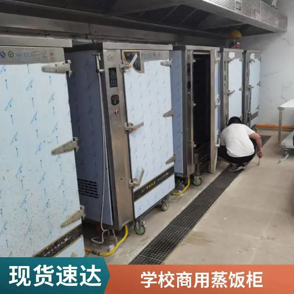 安磁食堂电热电加热蒸包蒸饭柜 蒸馒头不锈钢双把手大型蒸饭车
