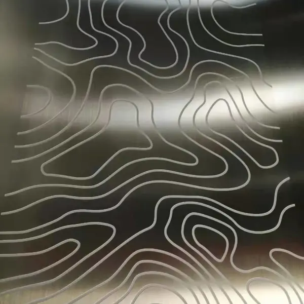 宝惠304不锈钢丝印蚀刻板加工定制 不锈钢腐蚀线条 不锈钢菲林蚀刻深度