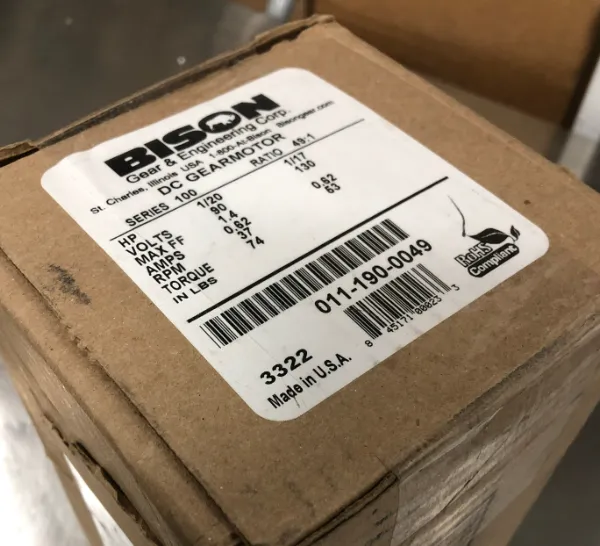 供应 bison gear 电机 011-190-0049