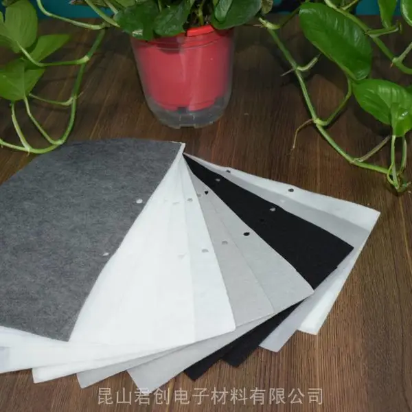 电子无纺布 可定制 环保防水防尘 电子喇叭防尘PET不织布
