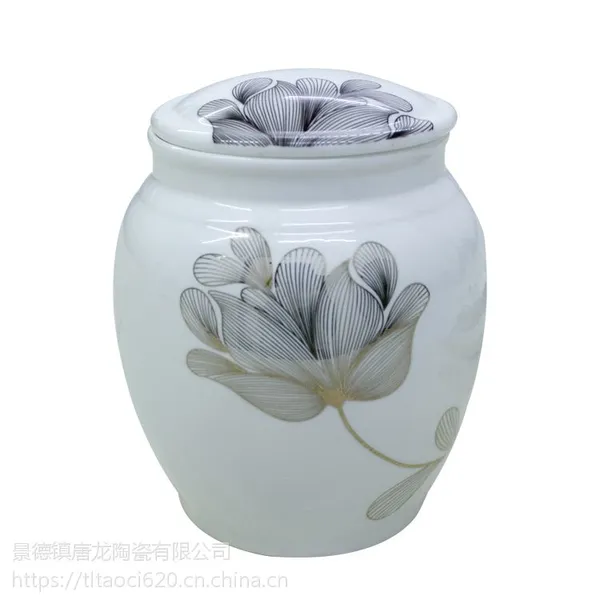 供应手绘青花陶瓷茶叶罐 景德镇茶叶罐陶瓷厂家批发