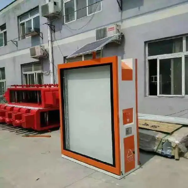 户外铝合金宣传栏制作落地立式智能换画led滚动灯箱广告牌