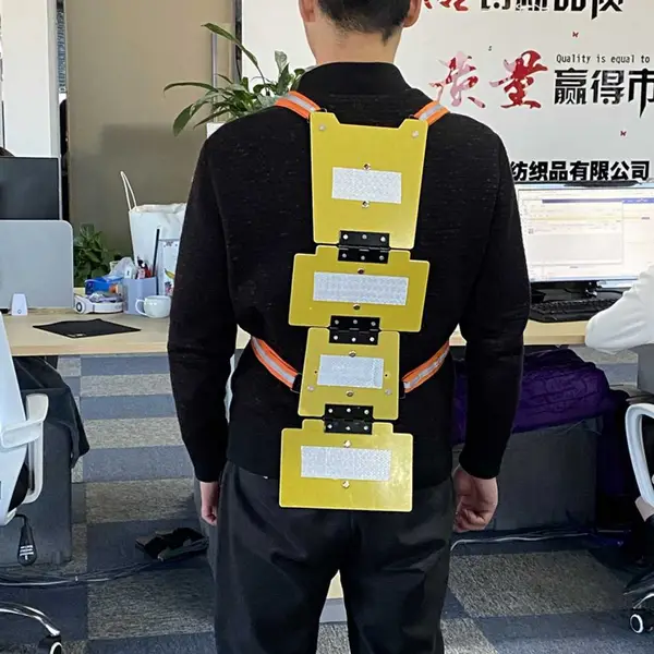 不锈钢合页背夹 矿用反光防砸背夹 个体防护背甲