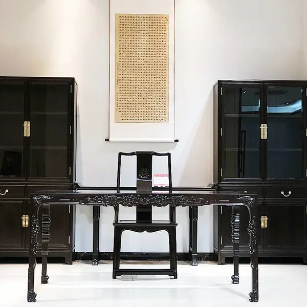 紫光檀博古架款式图片合集书房书柜书架茶室茶叶柜展示架红木家具