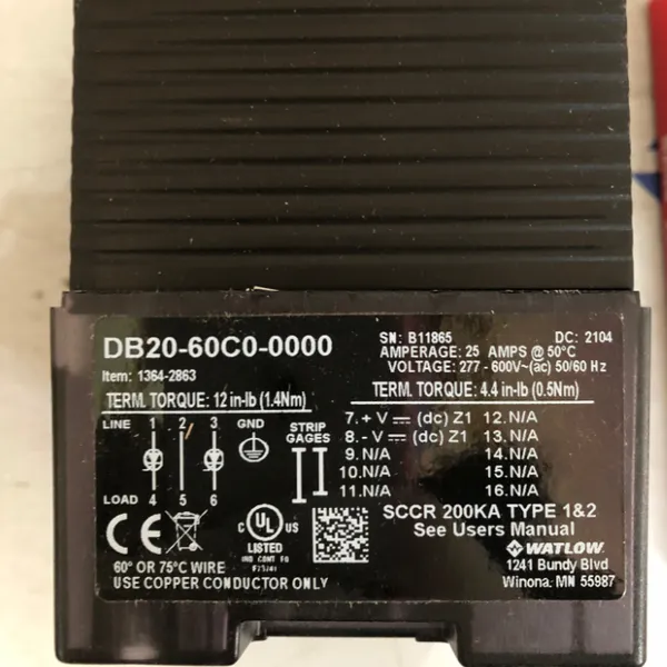 优势供应 WATLOW 固态继电器 DB20-60C0-0000