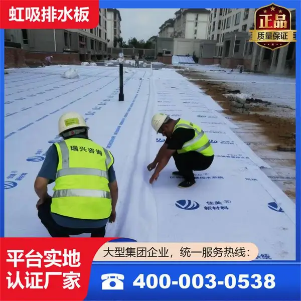 高分子虹吸排水板 HDPE虹吸排水槽 复合防护异型片 地下室底板排水系统