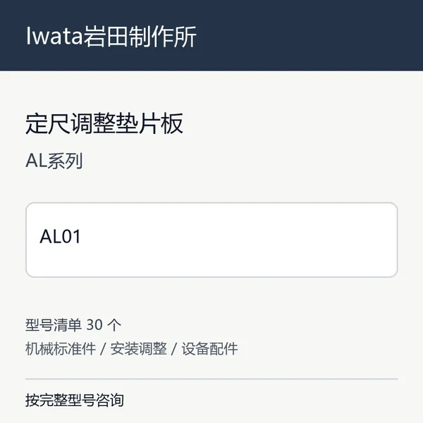 Iwata�������������ߵ�����Ƭ��ALϵ���ձ���е������Ƭ��϶������Ƭ���Ƭ�ͺ���ѯ AL01