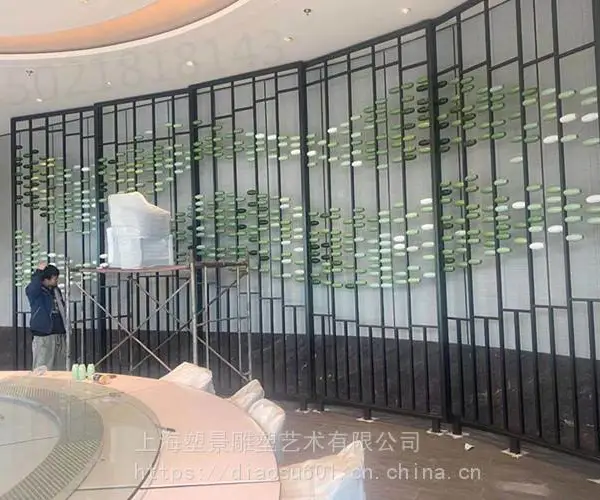 不锈钢雕塑创意算盘雕塑 酒店大厅陶瓷景墙装饰