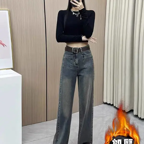 成都西南批发市场牛仔裤高端精品女款裤子春秋品牌折扣女装休闲裤