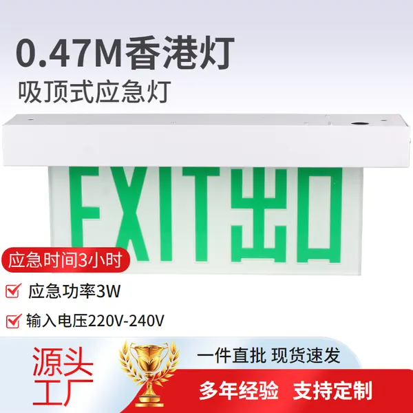 DF-ESL-M带认证EXIT出口白底绿字消防安全出口应急灯LED应急灯