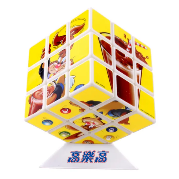 源头工厂直销批发魔方定制UV彩色印刷3*3旋转三阶57MM儿童魔方广告促销赠品礼品益智玩具