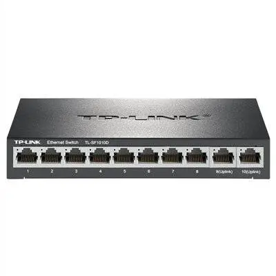 TP-LINK TL-SF1010D 10口双上联交换机模块100M百兆视频监控网络