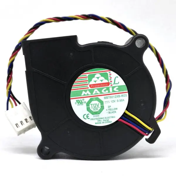 鼓风机12V 330W光速灯双滚珠高转速涡轮风扇MBT6012XB-W25