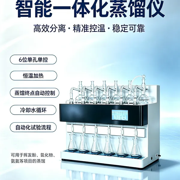 智能一体化蒸馏仪 全自动蒸馏仪 爱科仪器 ZL-600