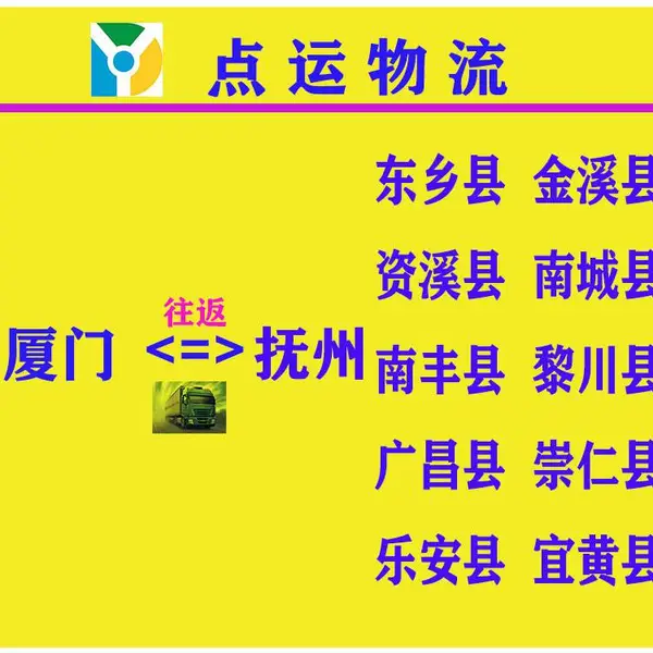 厦门往返抚州物流专线-东乡-金溪-资溪-南城货运运输专线查询