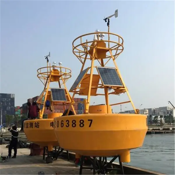 浮标装雷达应答器、无线电指向标、雾警信号和海洋调查仪器等设备。