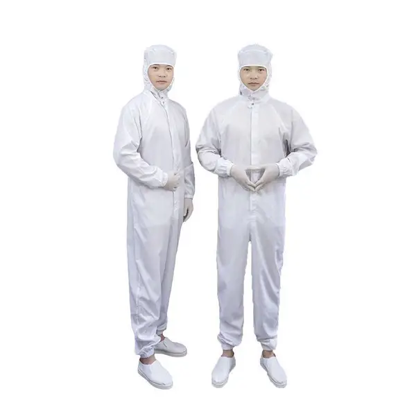 网格百级无尘洁净服GMP生物制药连体洁净服 无尘车间无菌服连体带帽防尘服净化车间工作服江苏厂家