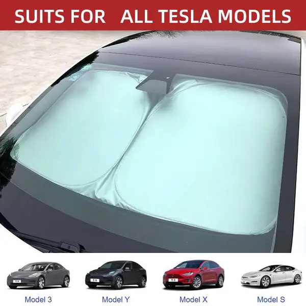 防晒隔热240T Model3汽车遮阳挡ModelY遮阳板太阳挡