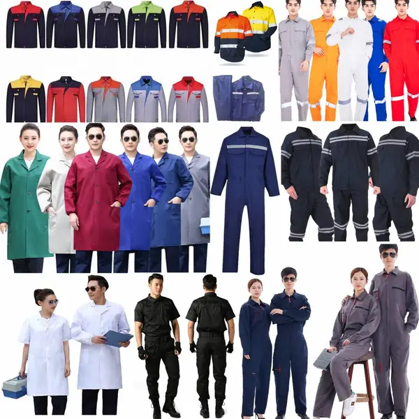 芜湖工装外套男女款裤工作服蓝白大褂定制做劳保服鞋工地厂耐磨脏长款夹克制服套装纯棉春夏秋冬季装上衣迷彩