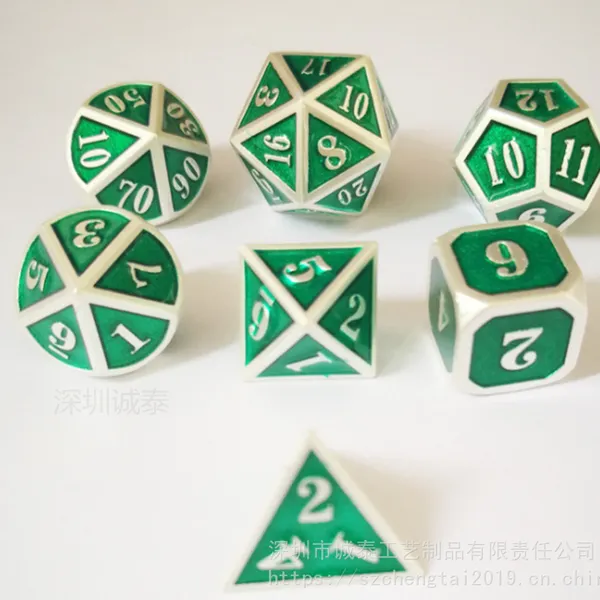 深圳锌合金骰子,几何形状简约骰子,24面数字游戏筛子
