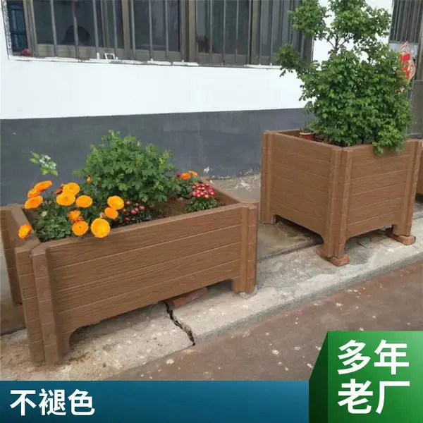 水泥仿木花箱 户外园林景观种植箱 广场中心造景绿化花池