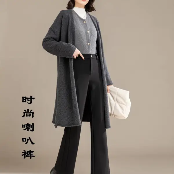 女装尾货市场韩氏伊人冬季 库存秋冬女裤货源 实穿百搭大码休闲裤