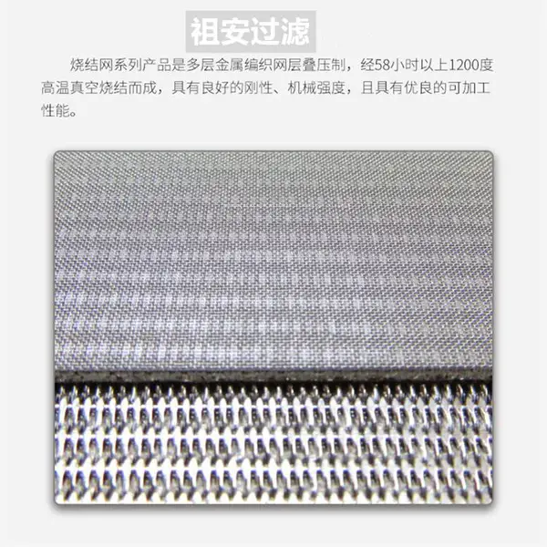 25微米制药机械配套 金属SS316L不锈钢丝网烧结 5mm流化床通道板