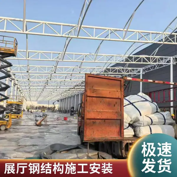 管桁架定制 物流仓库 屋面桁架 大跨度 无梁结构