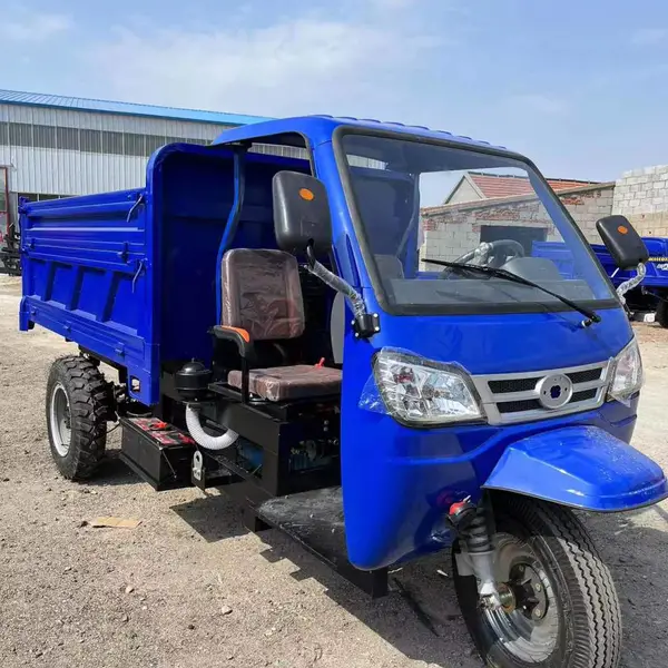创远24马力柴油农用三轮车 工程用自卸车 双顶油缸卸料