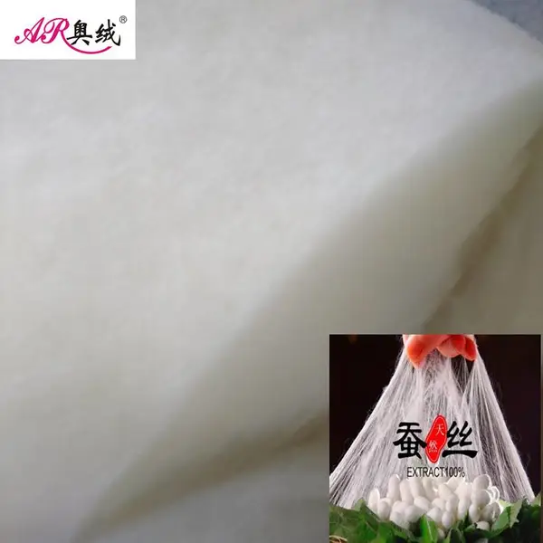 婴儿服装用100%真丝棉 桑蚕丝内胆棉 蚕丝棉价格