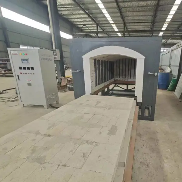 1400℃硅碳棒加热台车炉 方便好用1400度台车炉 推车炉