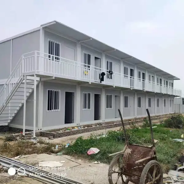 乐清防火耐寒快拼箱活动房 虹桥移动式集装箱房 双层彩钢房制造方式