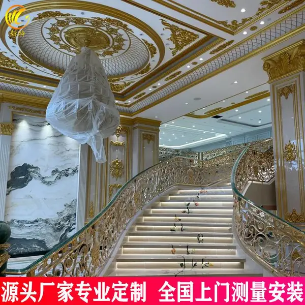 金属板纯铜护栏 室内铜雕刻直线式规格楼梯栏杆 新特厂