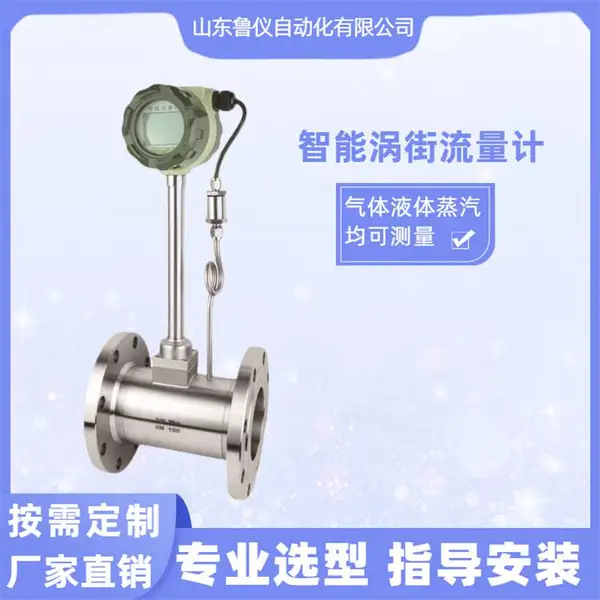 数字防爆涡街流量计温压补偿一体化 高精度耐用性高 鲁自仪