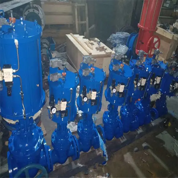 DN600 气动法兰闸阀 Z641H-16C Z641H-10C 高温蒸汽气动气动阀