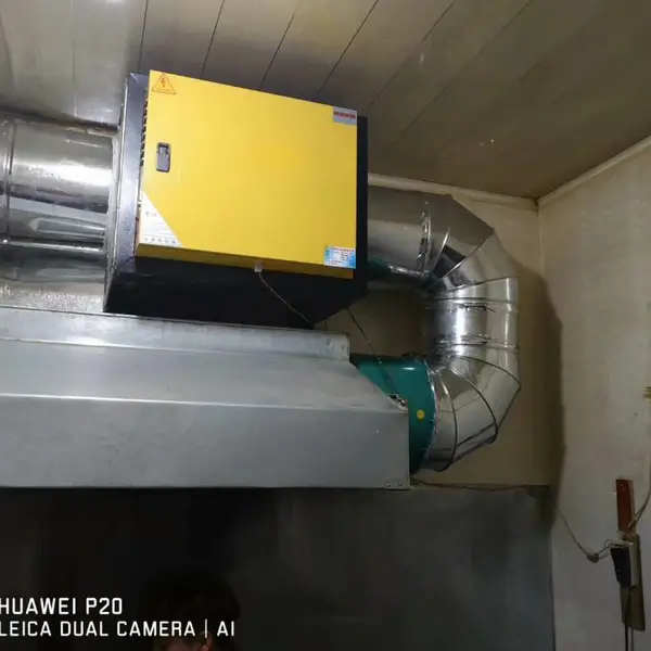 商用饭店厨房油烟净化器一体机 4000风量不锈钢排烟罩 餐馆排风油烟机