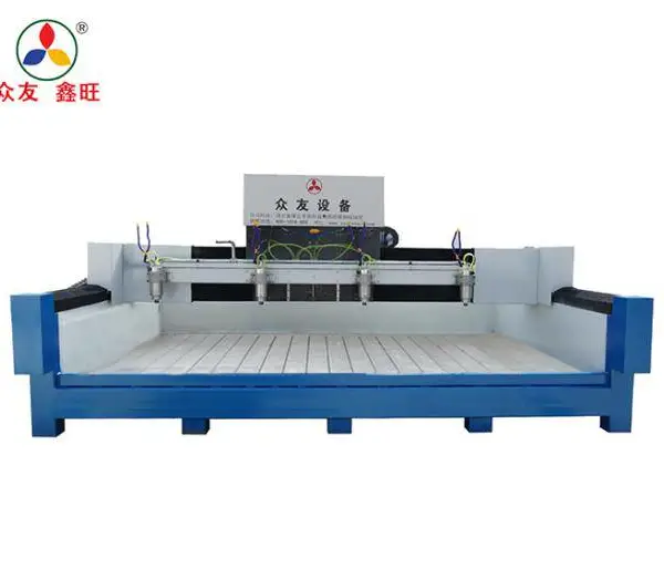 曲阳众友鑫旺重型四头石材雕刻机大型4头电脑数控墓碑栏板刻字刻花平面浮雕机