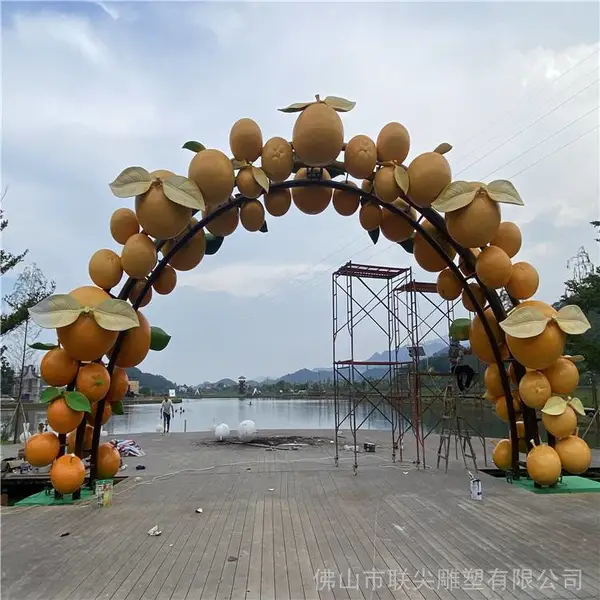 厂家玻璃钢雕塑设计 玻璃钢植物雕塑 丰收节主题雕塑定制
