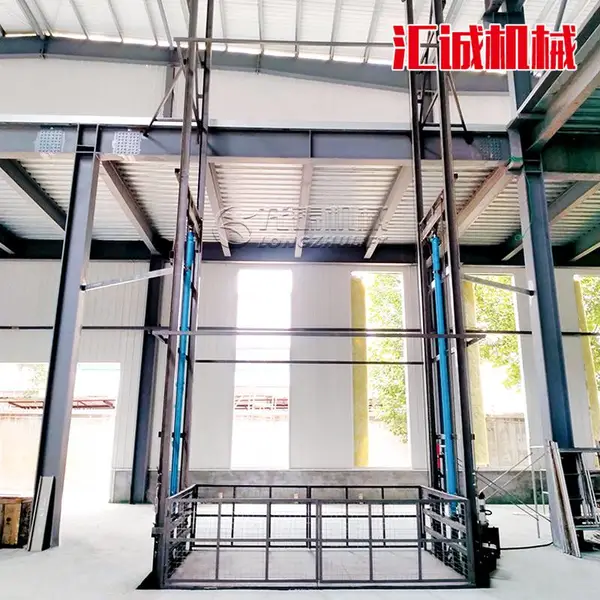 贵州固定式液压升降平台3吨四层液压升降货梯简易升降机厂家