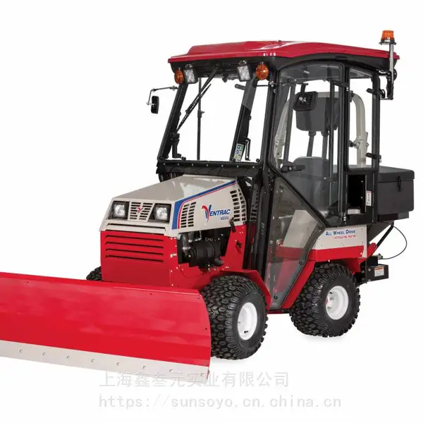 美国Ventrac驾驶室草坪机KD482平整地面填埋沟渠多用推铲清雪车