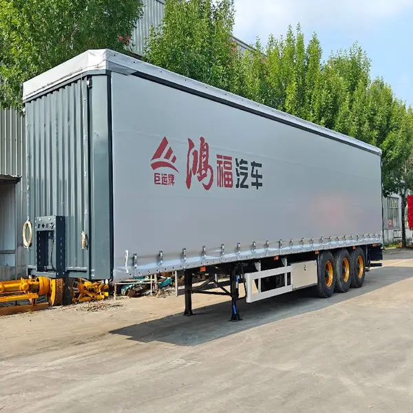 骨架式集装箱半挂车 平板集装箱半挂车 出口定制半挂车 侧帘翼开启半挂车
