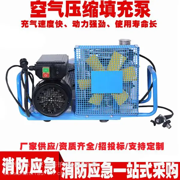 消防用呼吸器充气泵BX100空气压缩填充泵高压潜水消防空压机