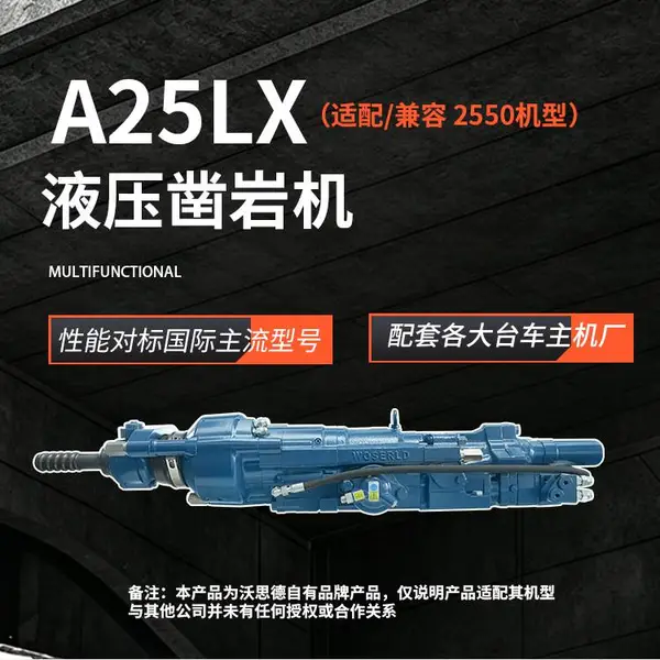 液压钻岩机钻机动力头A25LX凿岩机台车配件25KW可配套深孔钻车